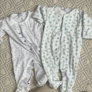 Set of two Kissy Kissy snap footie pajamas 0-3 mos